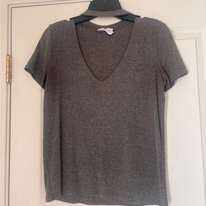 Sadie & Sage Charcoal V-Neck Tee